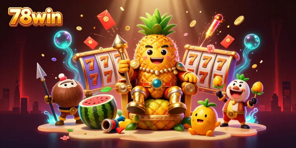 Experience the thrill of winning at 78win with vibrant characters and dynamic casino-themed elements.