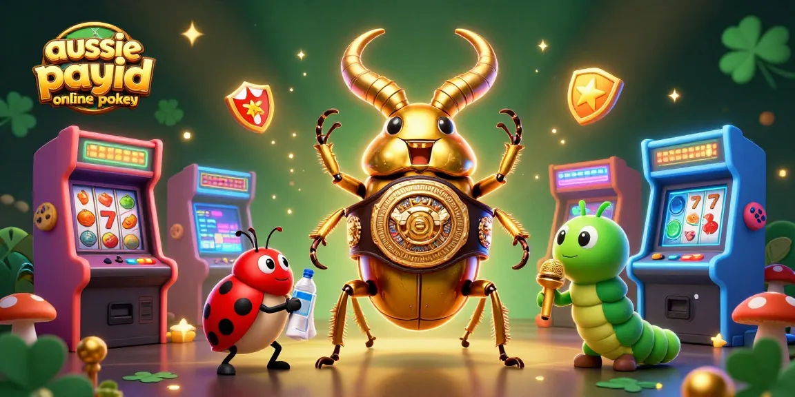 Engage with aussie payid online pokies through a vibrant gaming illustration showcasing characters and casino elements.