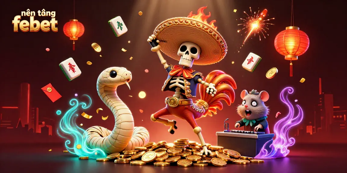 Experience vibrant gaming with nền tảng febet featuring dynamic characters and festive elements.
