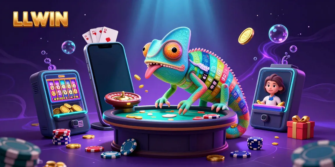 Experience vibrant gaming action with LLWIN's colorful casino characters and rewards.